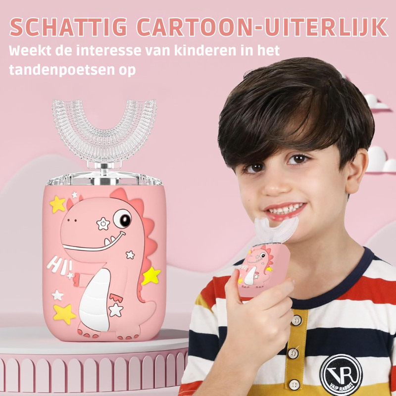 MiloBrush™ Kinder Elektrische Tandenborstel – T-Rex Editie (360° U-Vorm, met tandpasta)