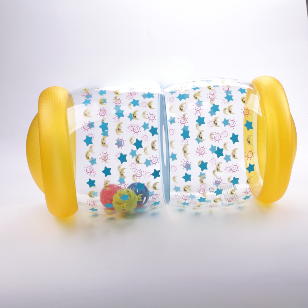 CrawlJoy™ – Opblaasbare Leer- & Speelmat voor Baby’s