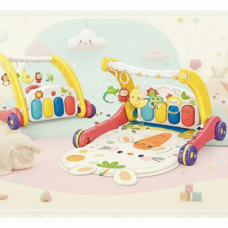 WalkyPlay – 3-in-1 Baby Walker en Speelmat