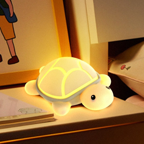 TurtleGlow™ – Schattig Squishy Silicone LED Nachtlampje – USB Oplaadbaar