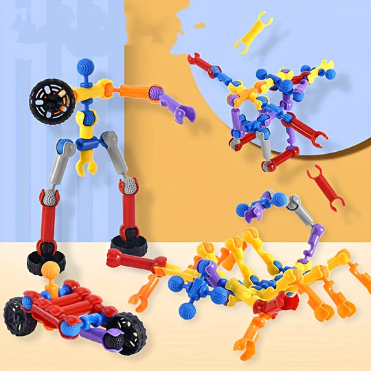 BuildoMax™ – 132 stuks Educatief STEM Bouwspeelgoed