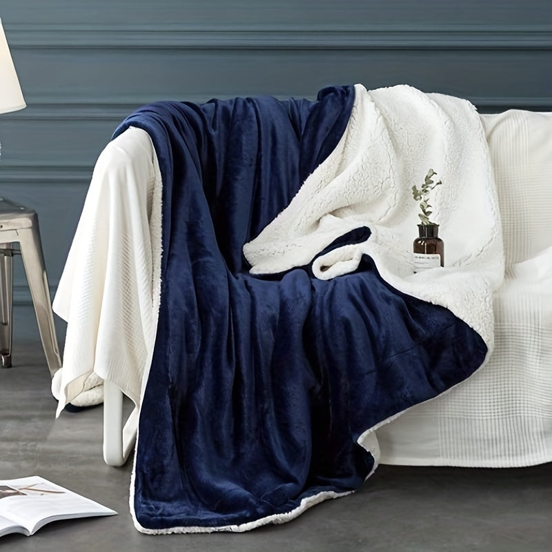 FlipFleece™ – Omkeerbare Sherpa Fleece Deken – Zachte Pluche Flanellen Plaid