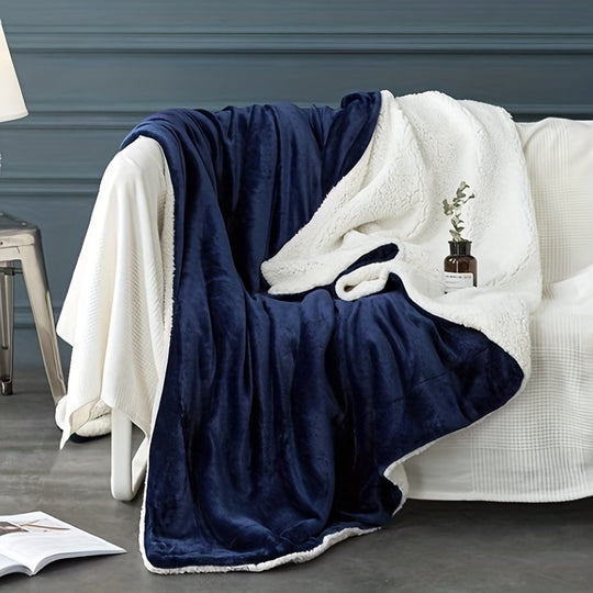 FlipFleece™ – Omkeerbare Sherpa Fleece Deken – Zachte Pluche Flanellen Plaid