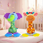 RattlePals™ – Baby Pluche Rammelaar – Zachte Handbellen Speelgoed