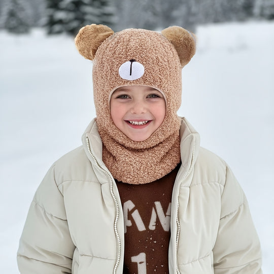 WinterBear™ – Babymuts & Sjaal Set – Hooded Balaclava met Oortjes