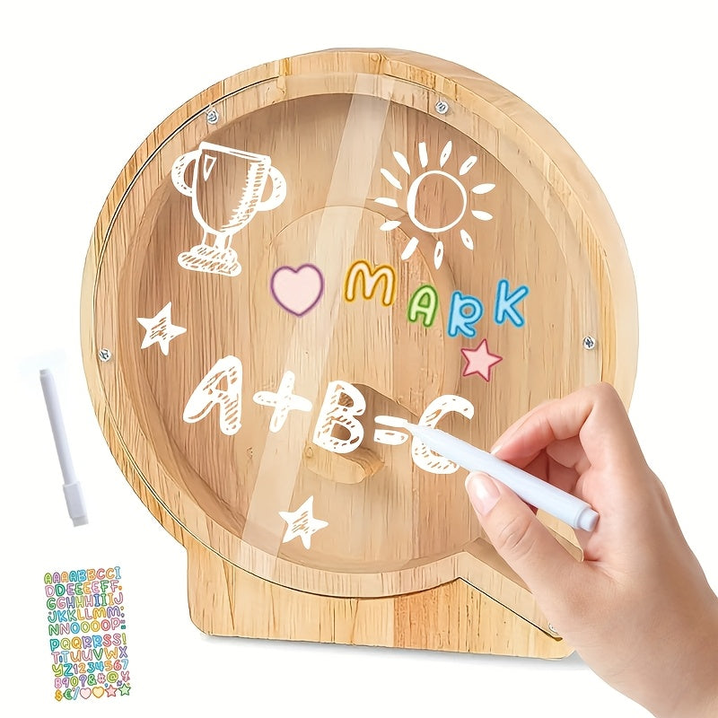 AlphaBank™ – Houten Spaarpot met Alfabet – Kleurrijk & Duurzaam