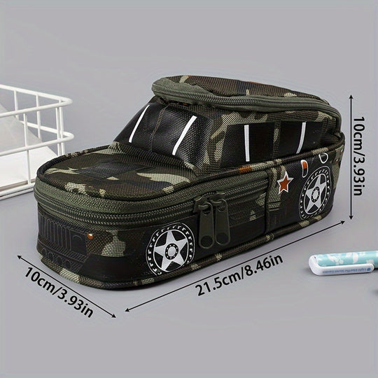 CarCase™ – Auto-vormige Pennenzak met Dubbele Laag