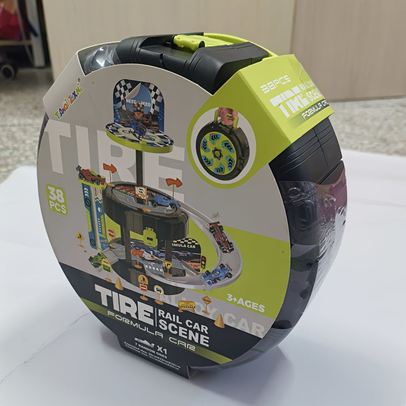 TrackTown™ – 38-delig Parkeergarage & Racebaan Speelset