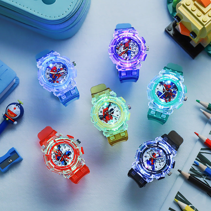 HeroTime™ – SpiderMan Glow Horloge voor Kinderen – LED & Quartz