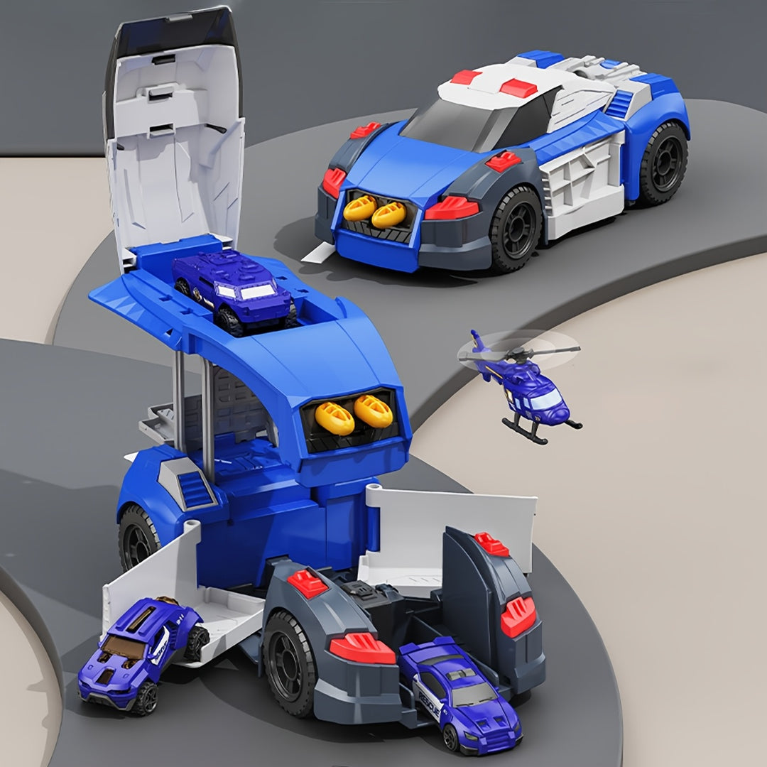 AutoMorph™ – 5-in-1 Transformerende Politieauto Bouwset