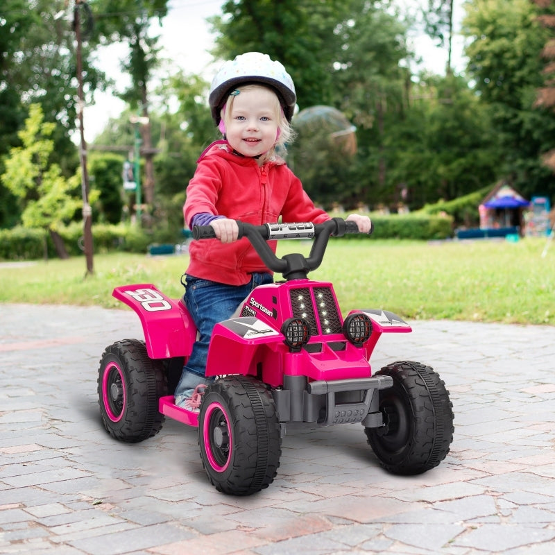 Aiyaplay™ 6V Elektrische Kinder Quad – Roze Ride-On ATV met Voor- & Achteruit Rijden, Comfort Zitting & Ledverlichting (18-36 maanden)