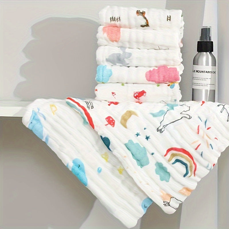 SquareTowels™ – 5 Stuks Zachte & Absorberende Washandjes voor Kinderen