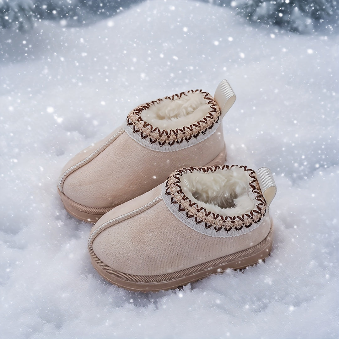 TinyBoots™ - Warme Suède Baby Winterlaarsjes Bontvoering