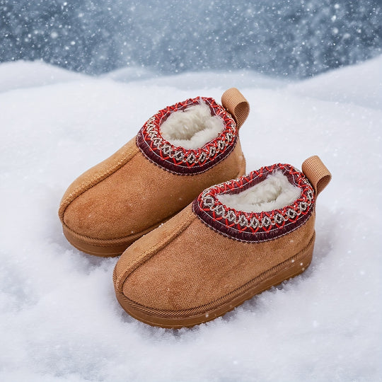 TinyBoots™ - Warme Suède Baby Winterlaarsjes Bontvoering