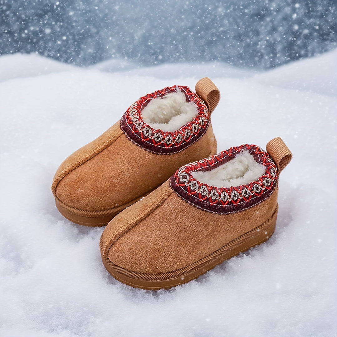 TinyBoots™ - Warme Suède Baby Winterlaarsjes Bontvoering
