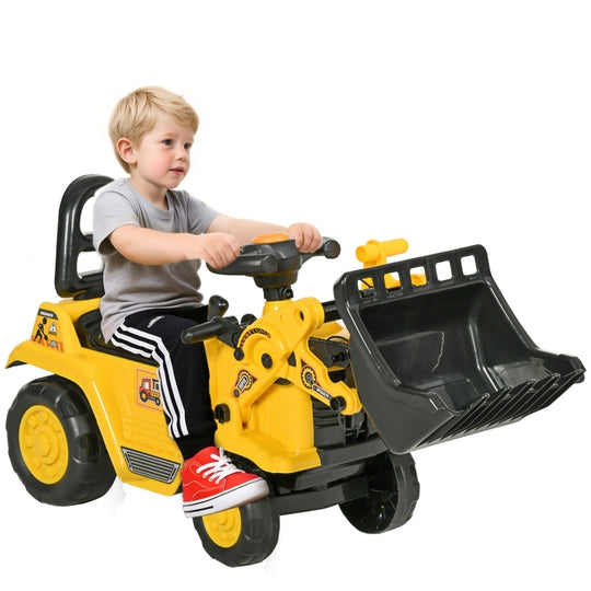 RideDig Pro™ Kinder Graafmachine Tractor – 3-in-1 Ride-On Voertuig met Opbergruimte & Werkende Emmer (Leeftijd 3+)