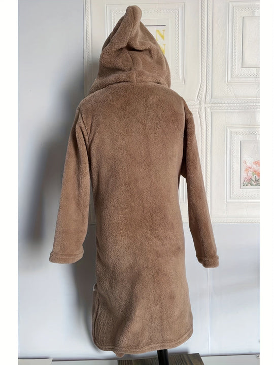 CozyCloud™ – Kinderbadjas van Flanel met Capuchon (1–15J)