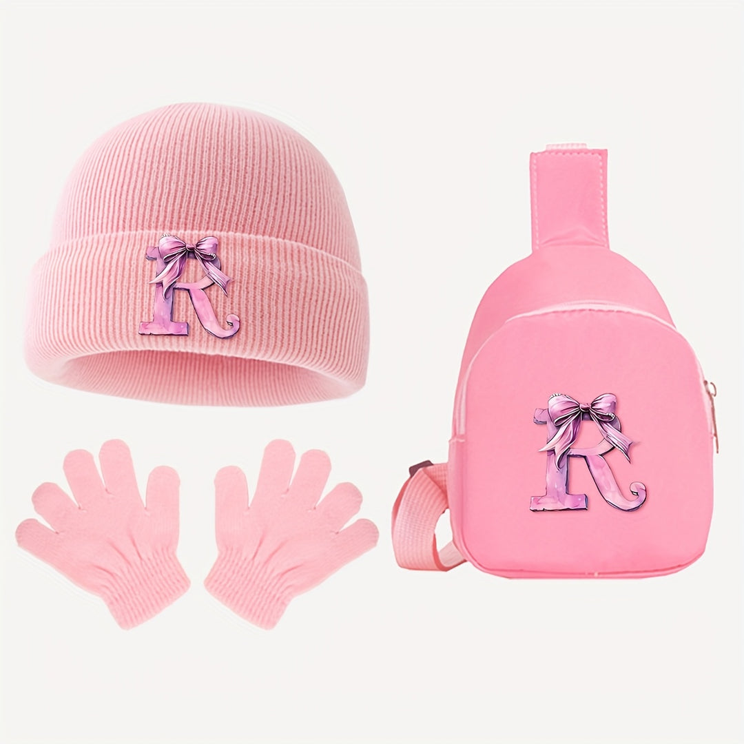 PinkCharm™ – Meisjes Winter Giftset – Muts, Handschoenen & Borstzak