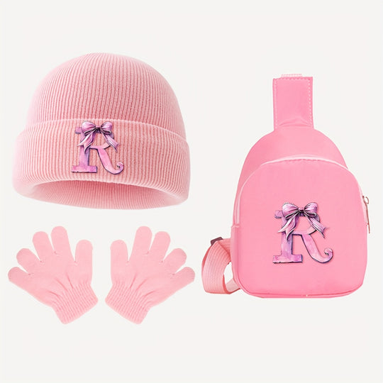 PinkCharm™ – Meisjes Winter Giftset – Muts, Handschoenen & Borstzak