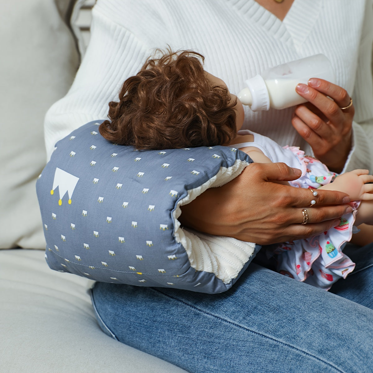 FeedEase™ – Zacht Borstvoeding Armkussen – Comfortabele Voedingsondersteuning Baby