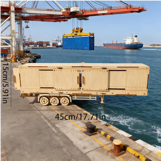 CargoMaster™ – 3D Houten Vrachtwagen & Containertrailer Puzzel