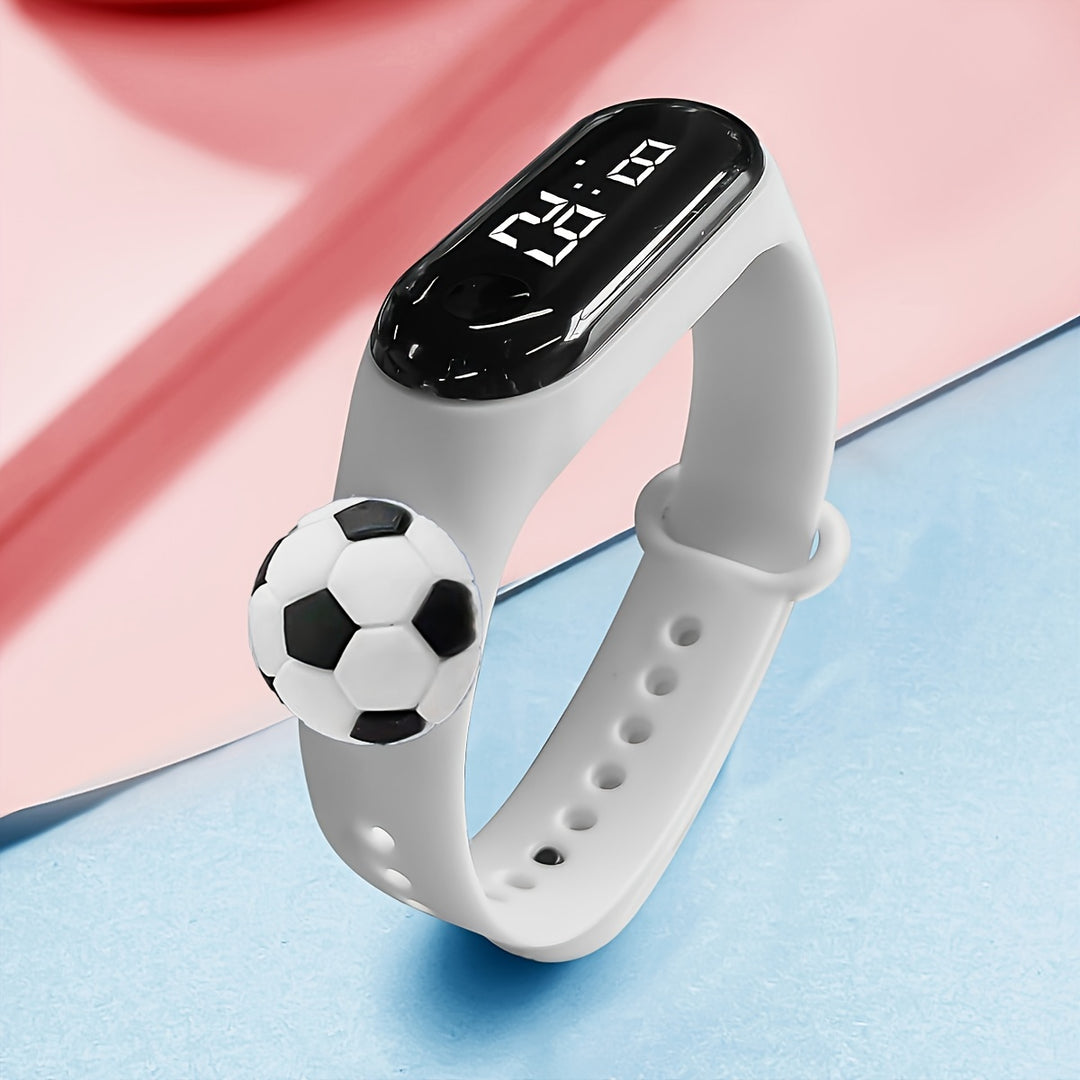 SoccerTime – LED Digitaal Kinderhorloge – Sportieve Voetbal Armband