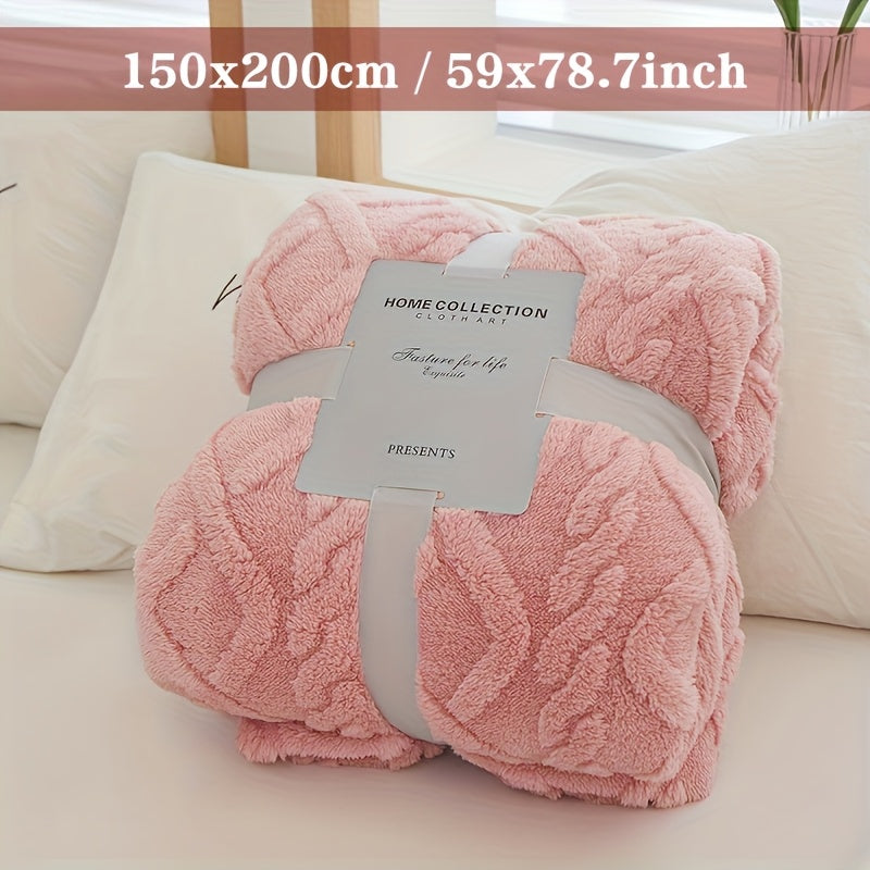 KnitCloud™ – 3D Kabelbrei Fleece Deken – Ultrazachte Microfiber Plaid