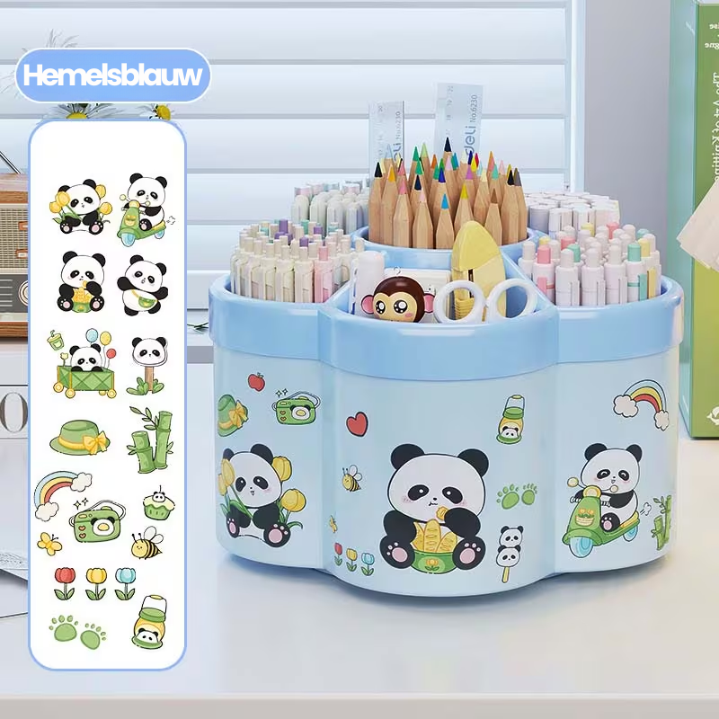 SpinSort™ – 360° Draaibare Bureau Organizer – Opbergbox met 6 Vakken