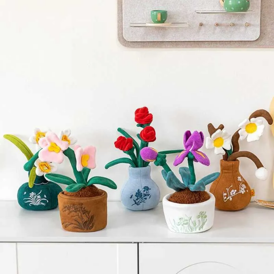 BloomFriends – Pluche Bloemen in Decoratieve Pot