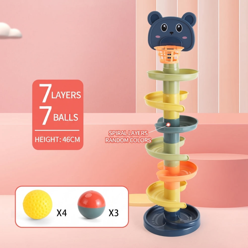 SpinTower – Stapelbare Ballenbaan voor Kinderen