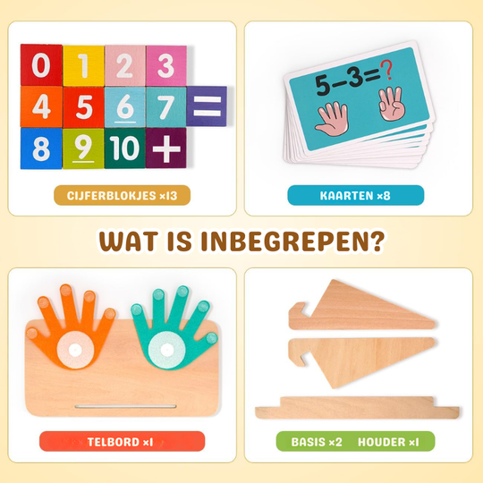 Count & Match™ Educatief Telspel – 13-delige Cijfer Set