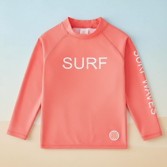 WaveGuard – Kinder Surfshirt met Lange Mouwen en UPF 50+