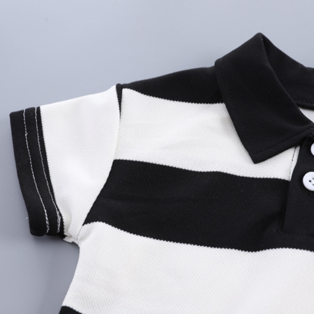 ClassicStride – Jongens Gestreepte Poloset met Short