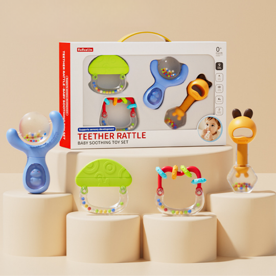 BunnySense – Baby Rammelaar en Bijtspeelgoed Set