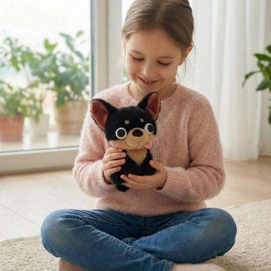 <font dir="auto" style="vertical-align: inherit;"><font dir="auto" style="vertical-align: inherit;">Poupée en peluche créative Chihuahua drôle et méchante, figurine de chiot pour bureau, cadeau d'anniversaire pour enfants</font></font>
