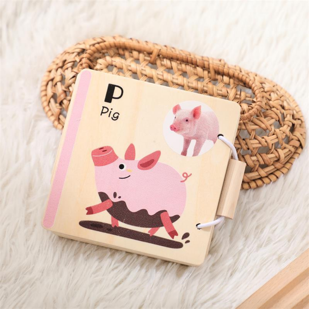 AnimalLearn – Houten Dieren Leerboek voor Peuters