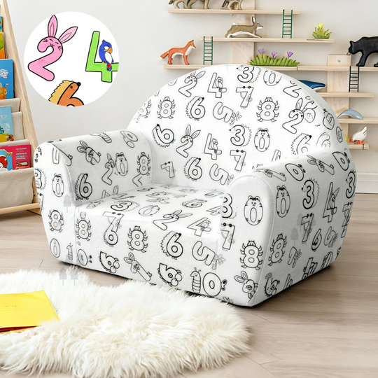 ColorCouch – Inkleurbare Kinderbank met Wasbare Hoes