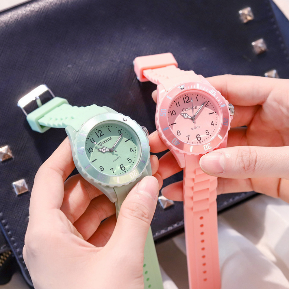 CandyTick – Pastel Quartz Horloge met Siliconen Band