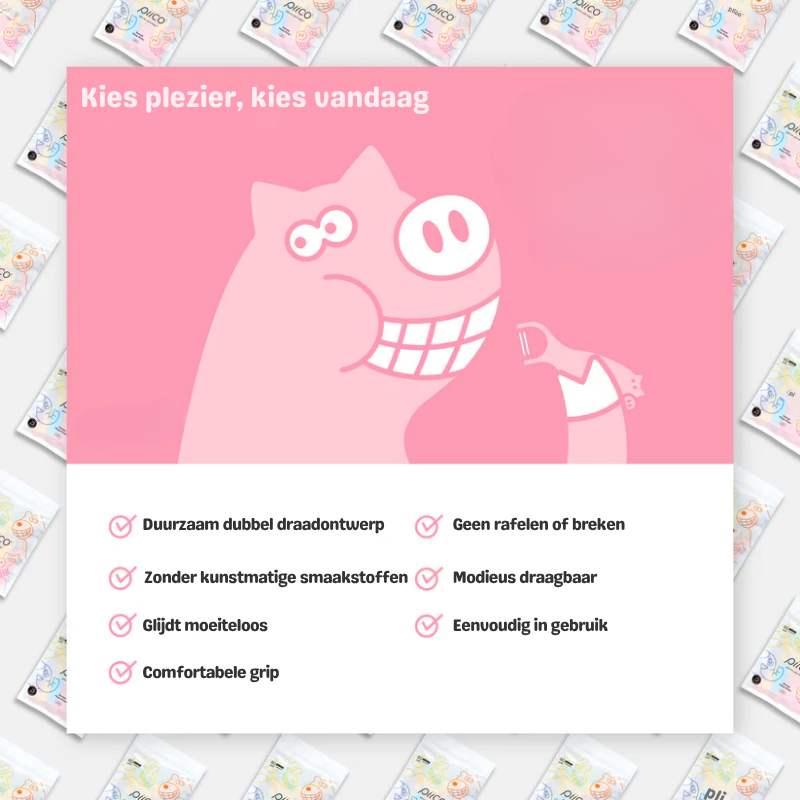 FunFloss™ – Kindertandflossers met Dierenprints