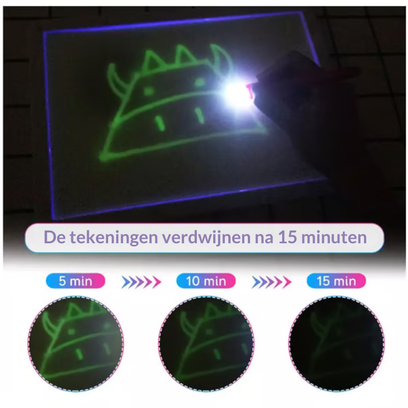 MagicSketch™ – Magisch Tekentablet voor Kinderen met Glowing Lijnen en Herbruikbaar Speelplezier