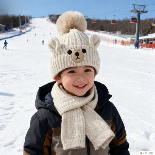 UniWarm™ – Jongens & Meisjes Winter Set – Muts & Sjaal