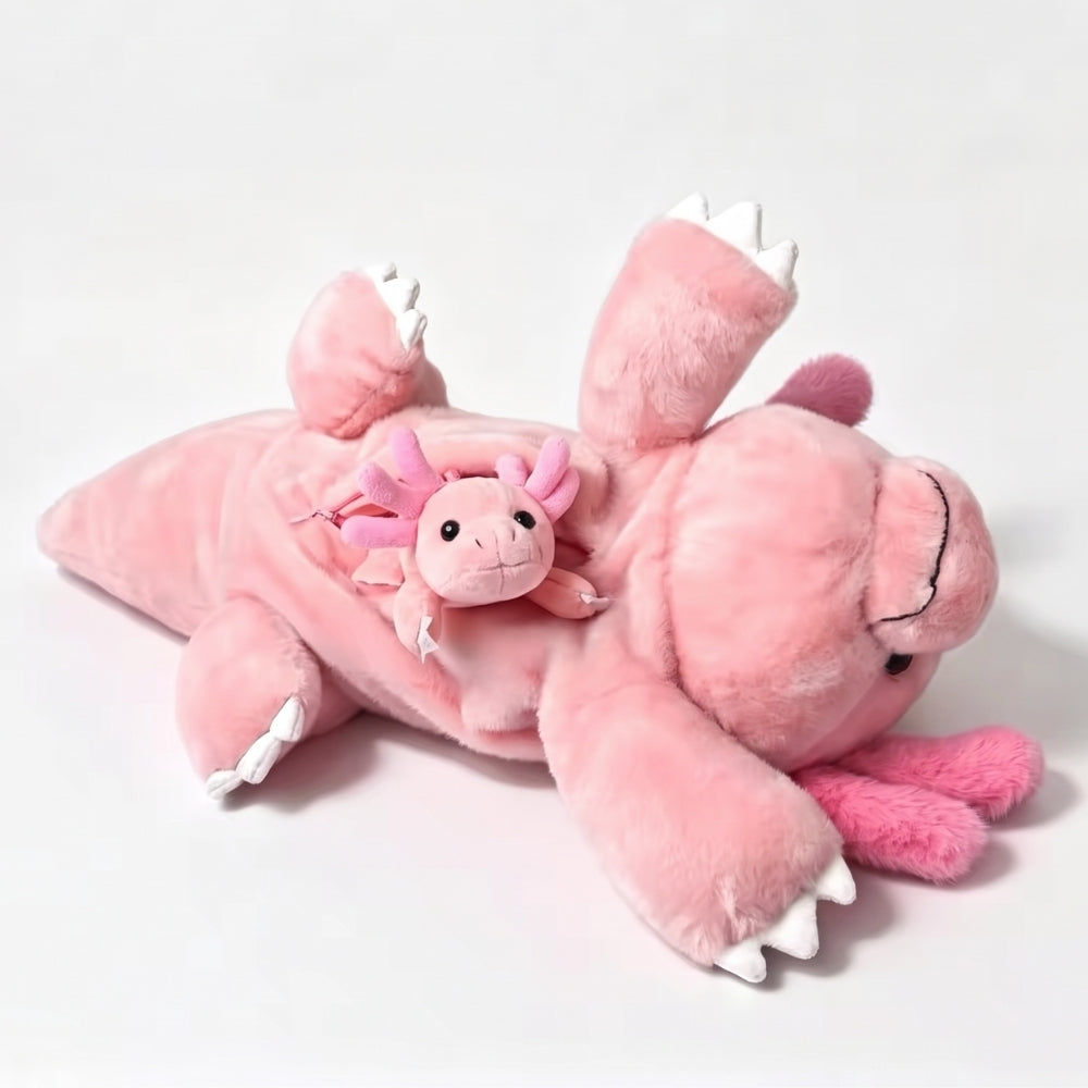 AquaFamily – Axolotl Knuffel met Kleintje