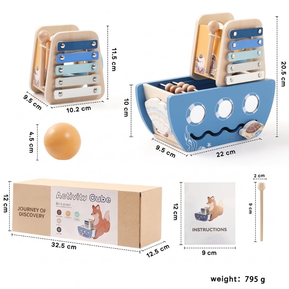 PiratePlay – Houten Piratenschip 5-in-1 Speelset