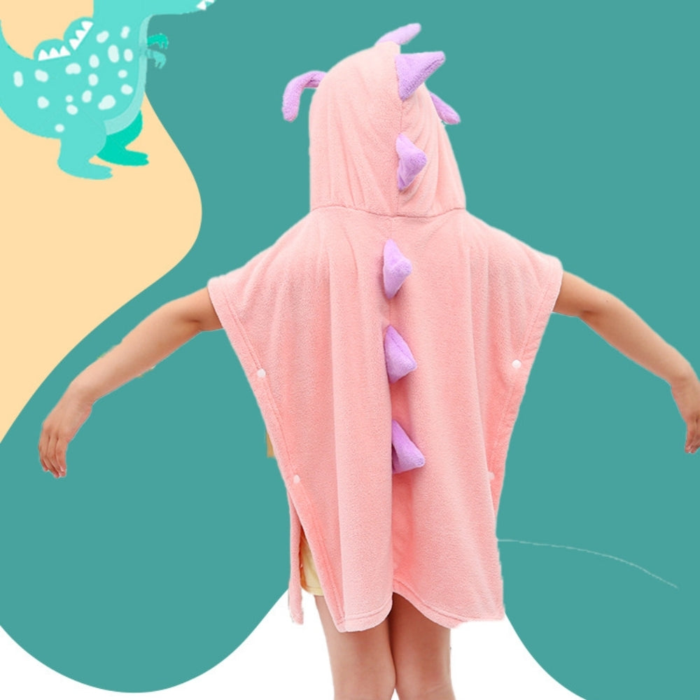 <font dir="auto" style="vertical-align: inherit;"><font dir="auto" style="vertical-align: inherit;">Peignoir de bain portable pour enfants, nouveau style, petit dinosaure, mignon, doux et absorbant, avec capuche.</font></font>