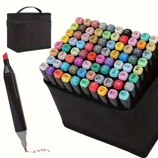 ColorMaster™ – 24/48/60/80 Dubbelzijdige Markers – Teken- & Sketch Pennen