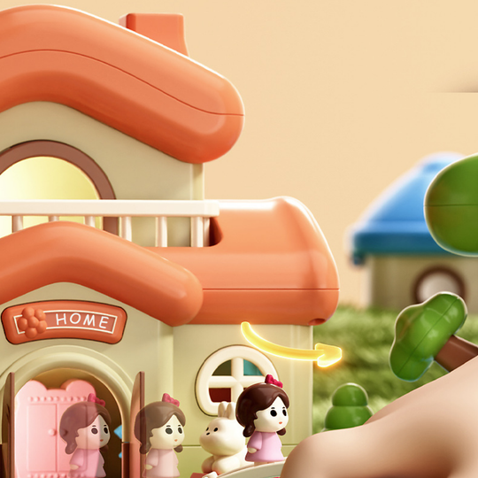 CastleDream – Magnetisch Poppenhuis met 4 Poppen
