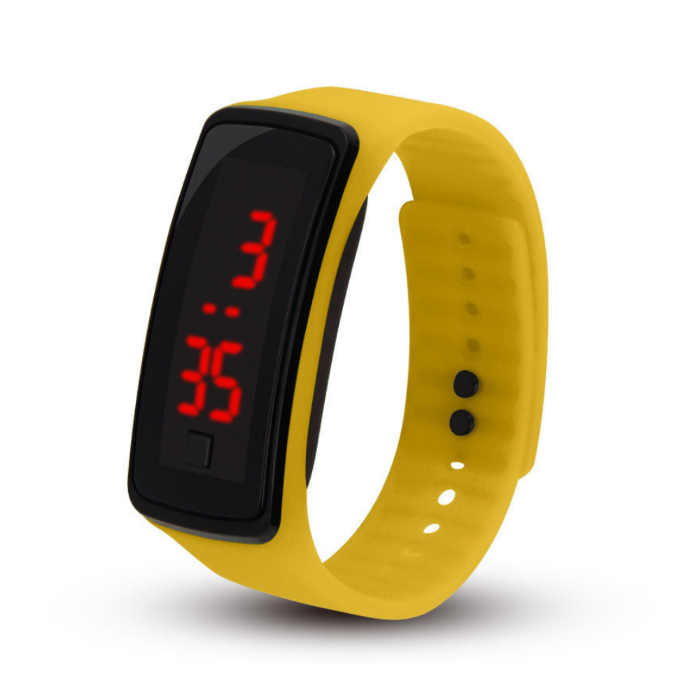 SlimPulse – Ultra Dun LED Sporthorloge met Siliconen Band