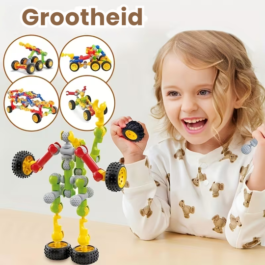 BuildoMax™ – 132 stuks Educatief STEM Bouwspeelgoed