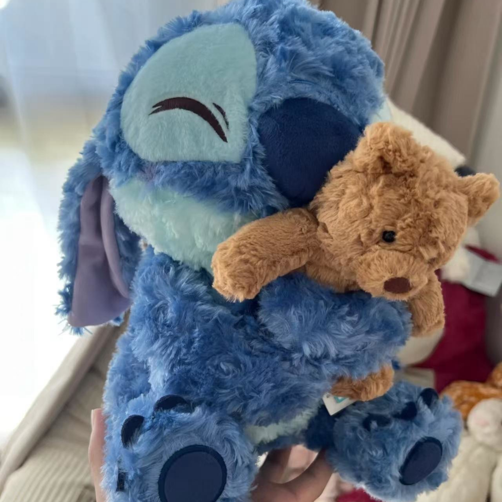 CuddleStitch – Blauwe Knuffel met Teddybeer