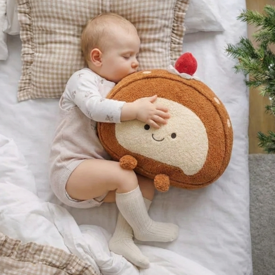 StrawberryRoll – Aardbei Swiss Roll Knuffel Kussen van Zacht Pluche